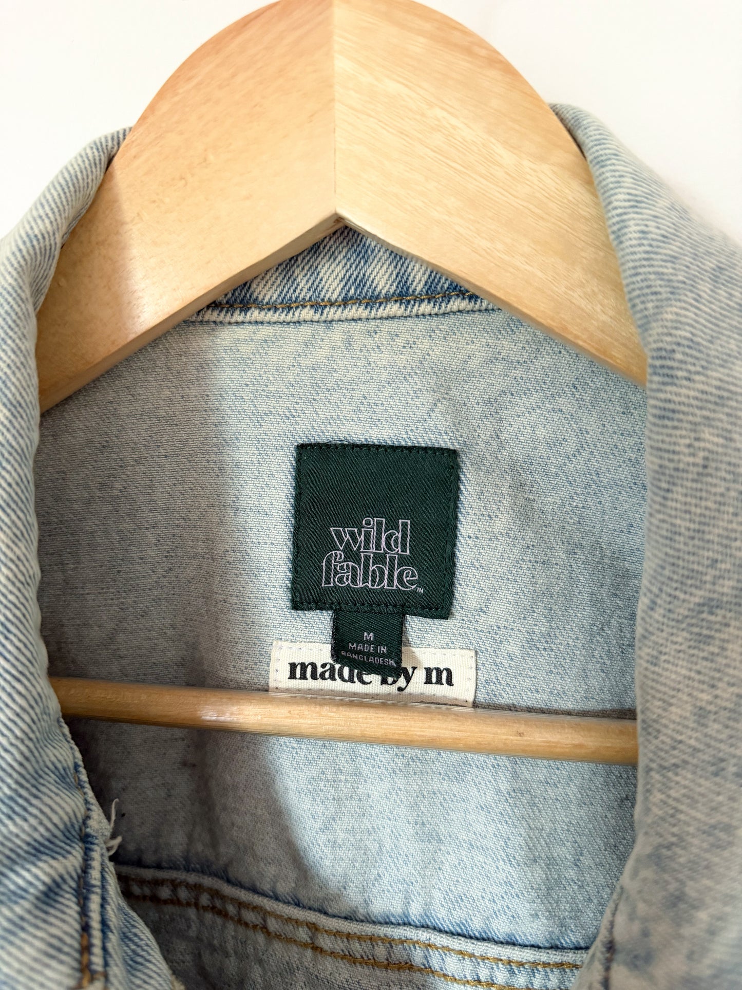 Grandmother’s Flower Garden Quilt Back Upcycled Denim Jacket