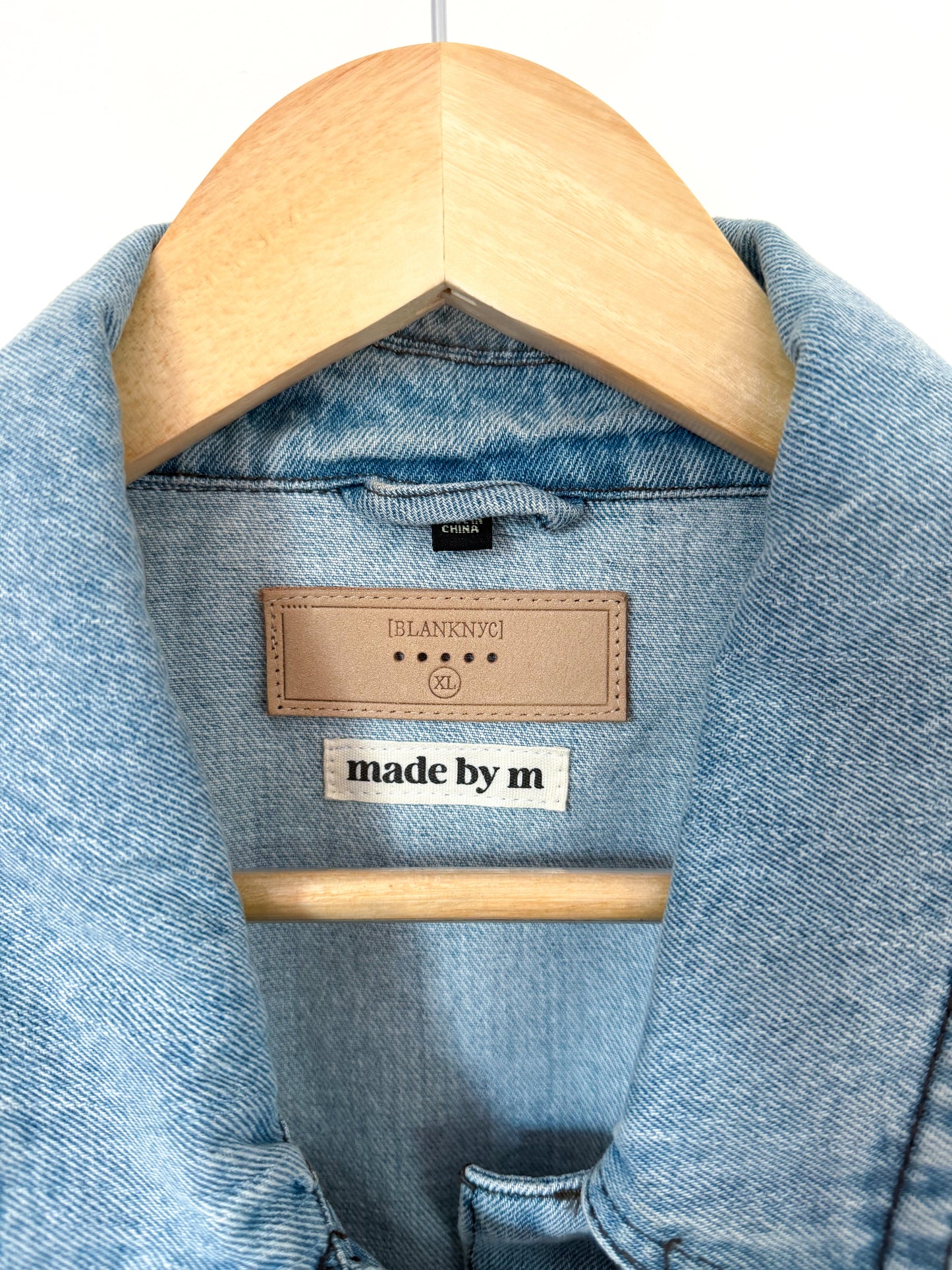 9 Patch Quilt Upcycled Denim Jacket