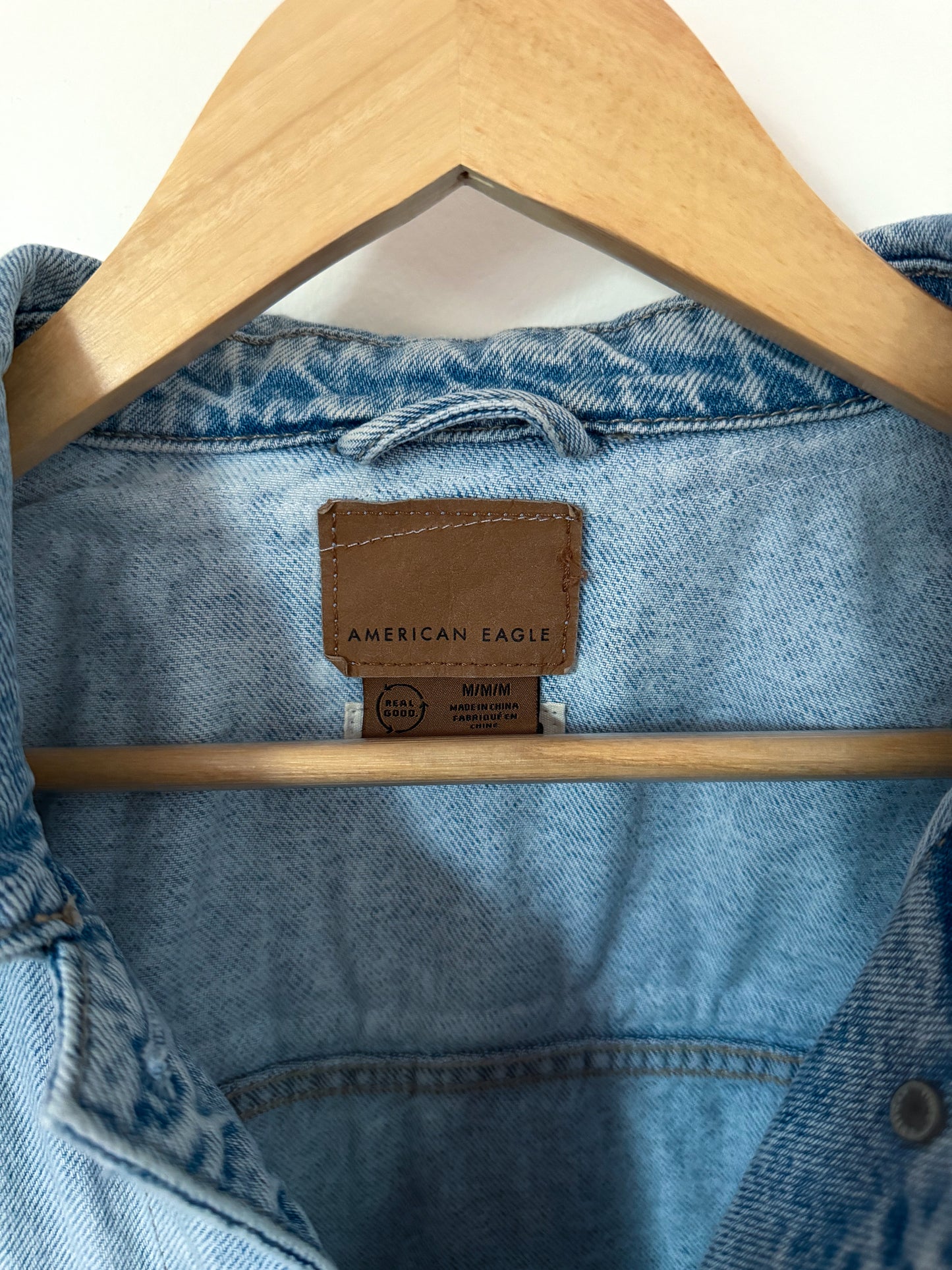 Grandmother’s Flower Garden Quilt Back Upcycled Denim Jacket