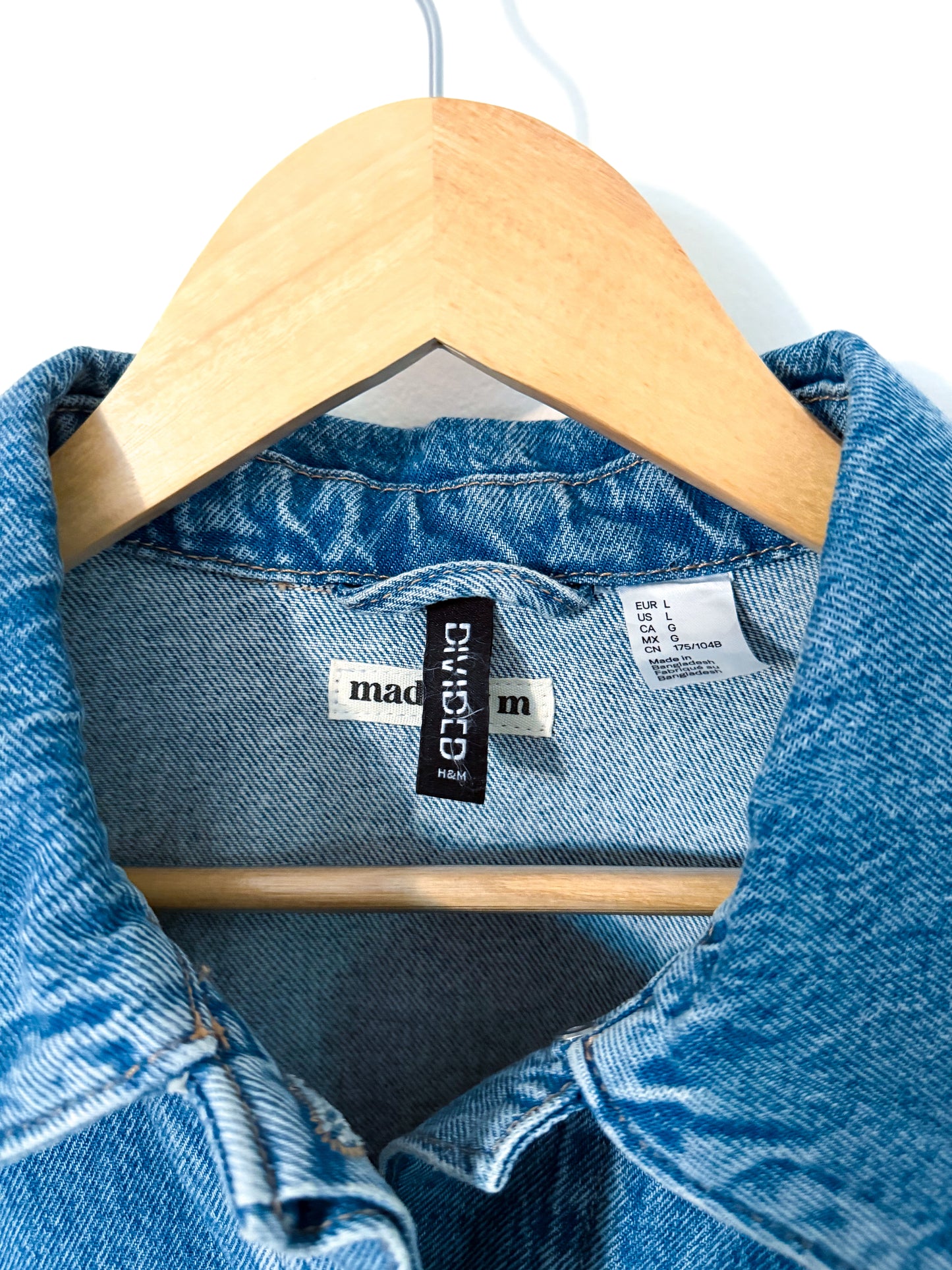 6 Point Star Quilt Upcycled Denim Jacket
